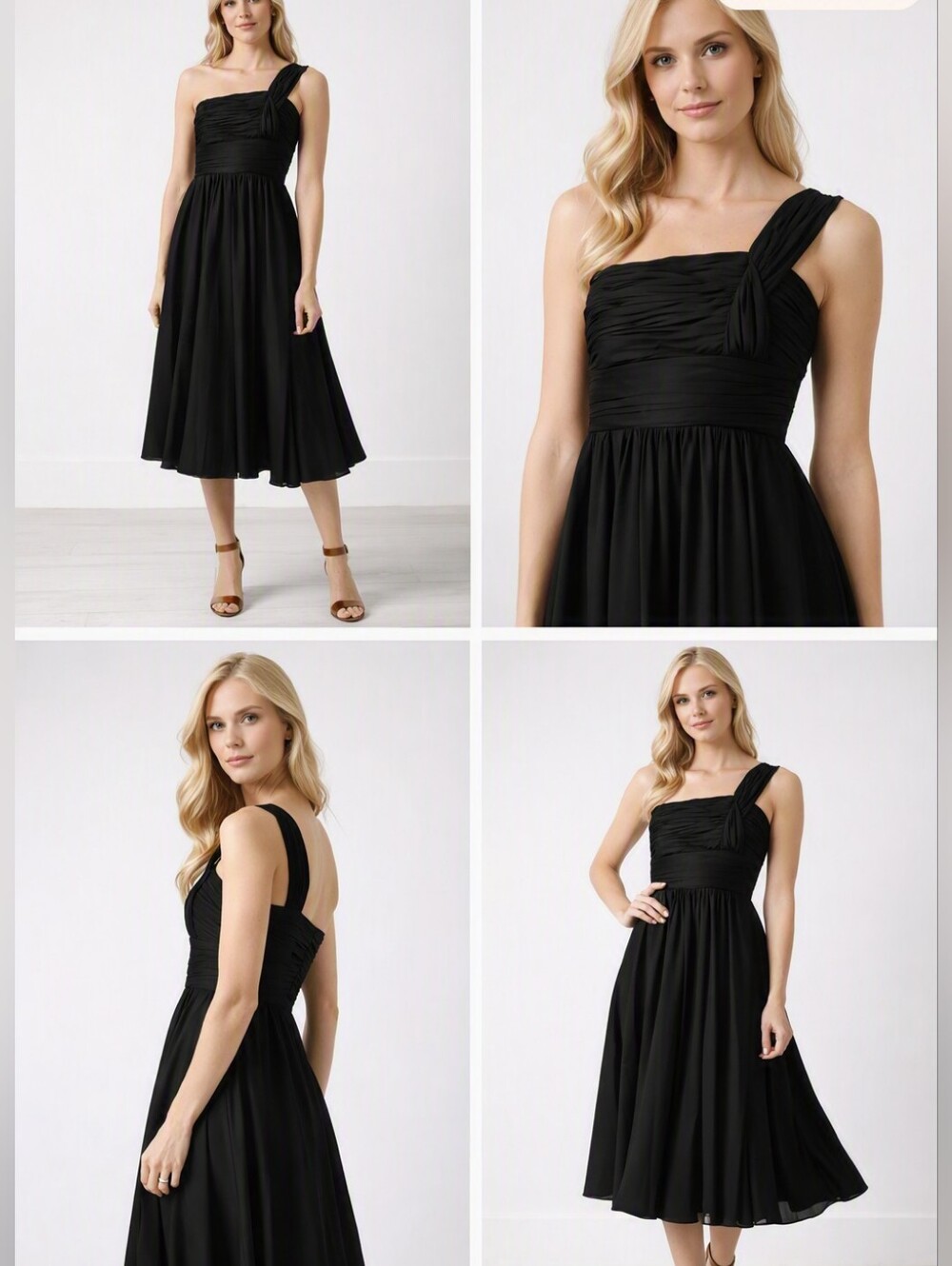 AMELIA TORO ONE SHOULDER DRESS, BLK 8